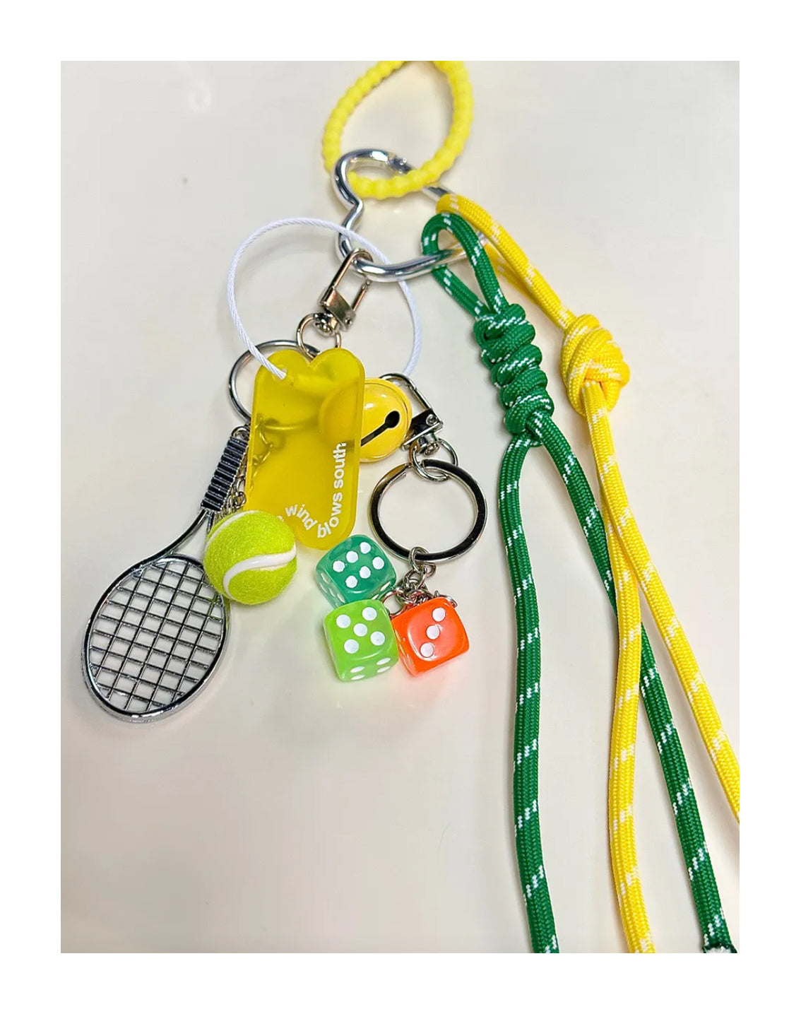 Green Dice Tennis Yellow Green Rope